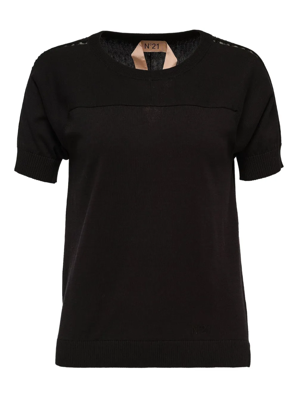 Nº21 short-sleeve T-shirt - ブラック Nº21 short-sleeve T-shirt - ブラック