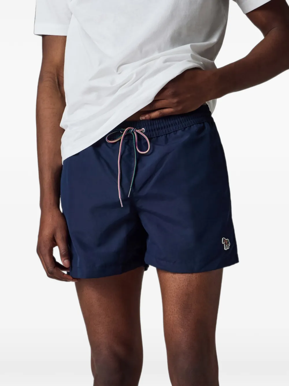 Paul Smith Zwembroek met zebraprint Blauw