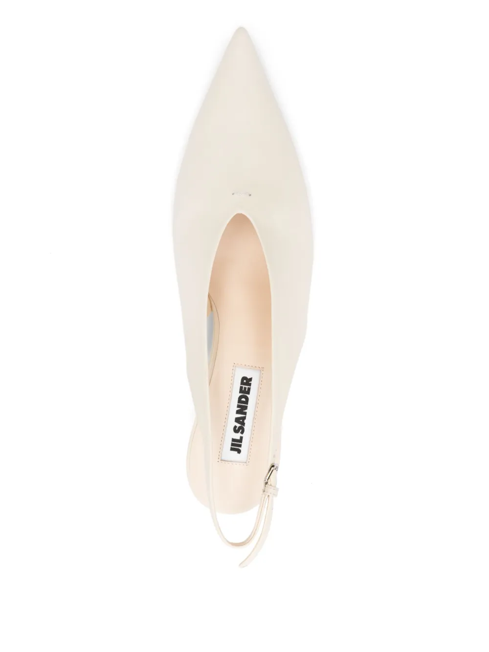 Jil Sander 40mm leather slingback pumps Neutrals