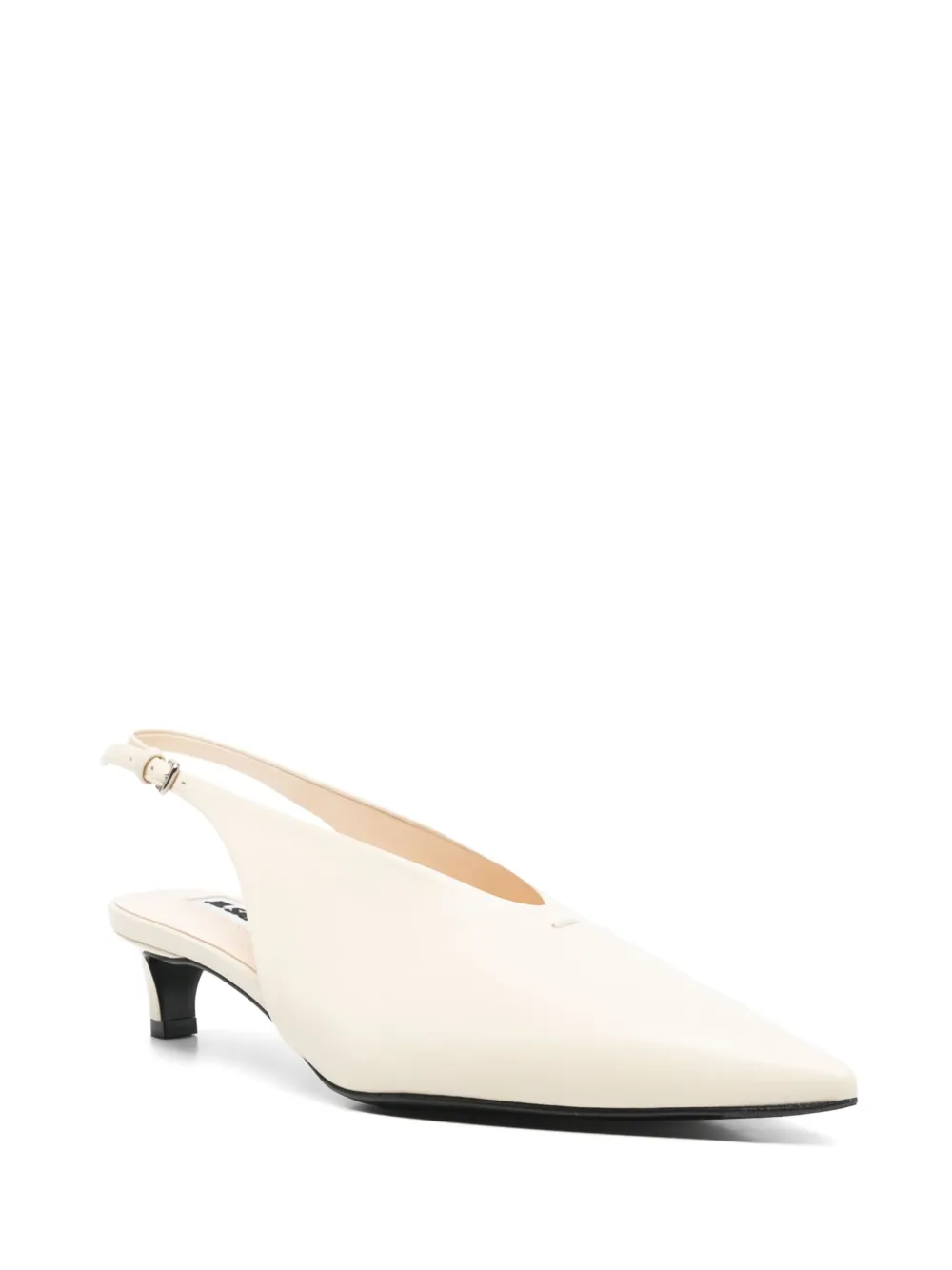 Jil Sander 40mm leather slingback pumps - Beige
