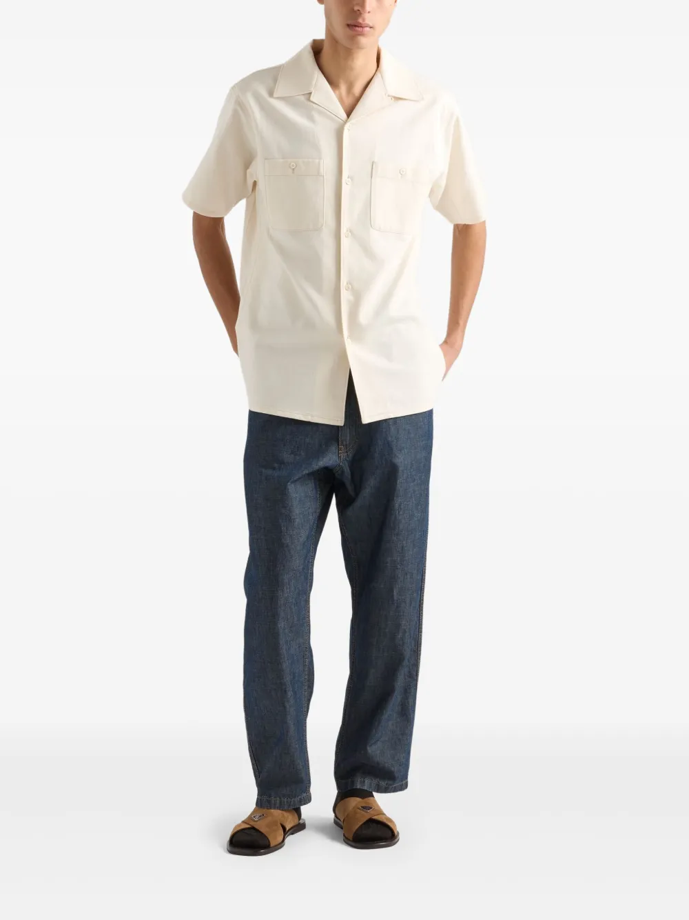 Prada Chambray broek - Blauw