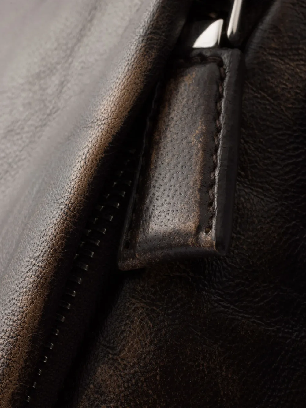 Prada Structured Leather Backpack With Logo Zipper Closure In Brown