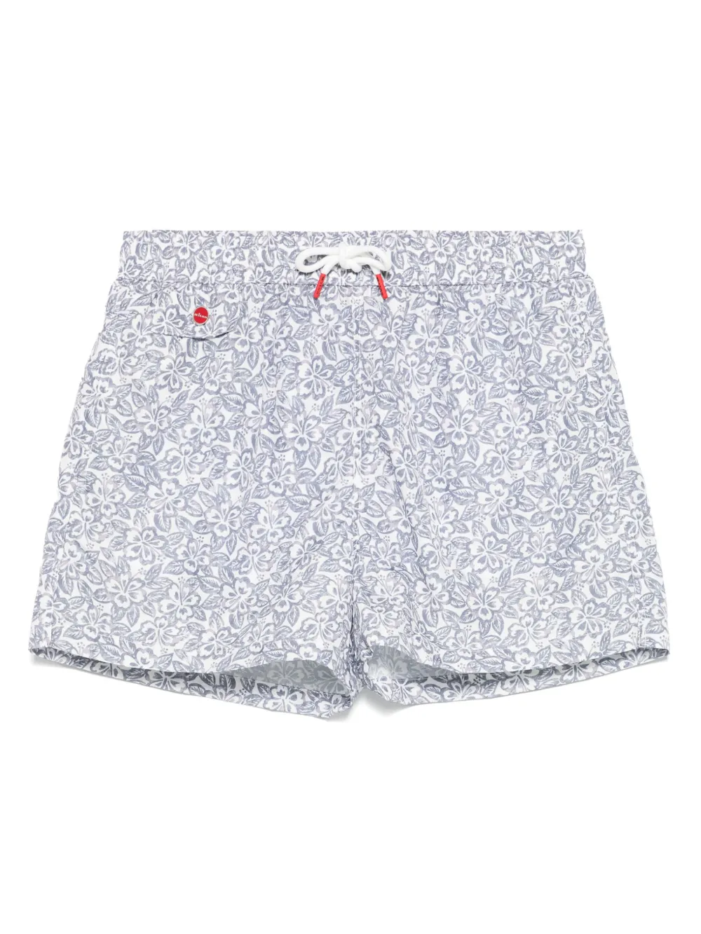 Kiton フローラル トランクス水着 - ホワイト Kiton フローラル トランクス水着 - ホワイト