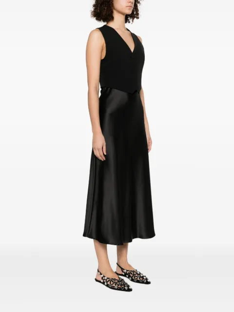 LIU JO waistcoat-detail maxi dress WA5271TS896 - 2