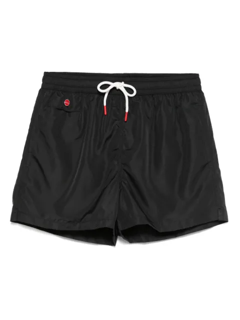 Kiton logo-embroidered swim shorts