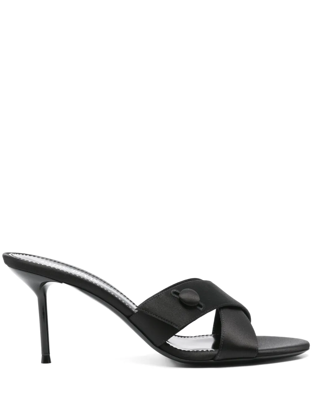 Paris Texas 80mm satin sandals Black