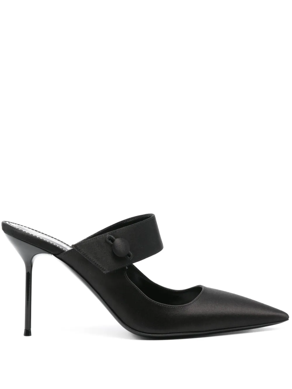 Paris Texas 90mm satin mules Black