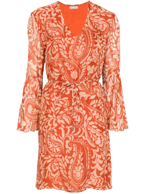LIU JO vestido corto con estampado de cachemira