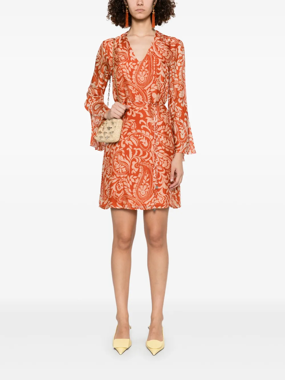 LIU JO paisley-print mini dress - Oranje