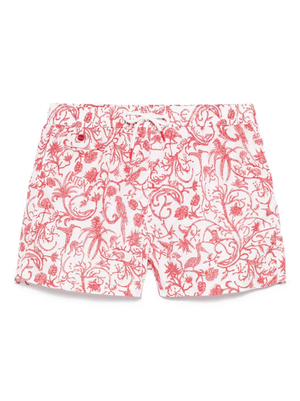 Kiton floral-print swim shorts | White | Image 1