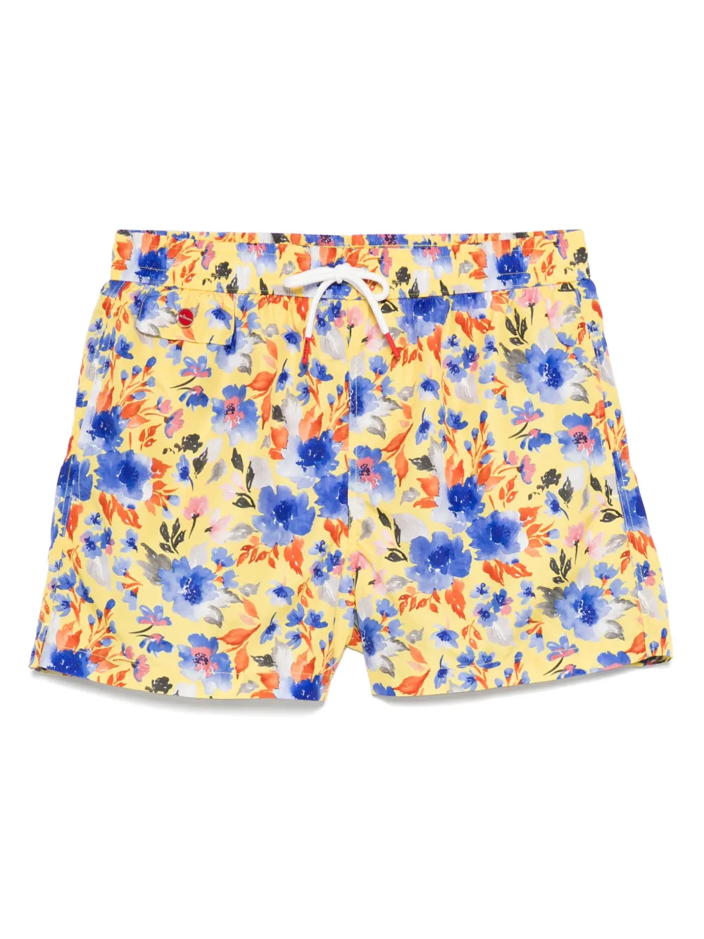 Kiton フローラル トランクス水着 - イエロー Kiton フローラル トランクス水着 - イエロー