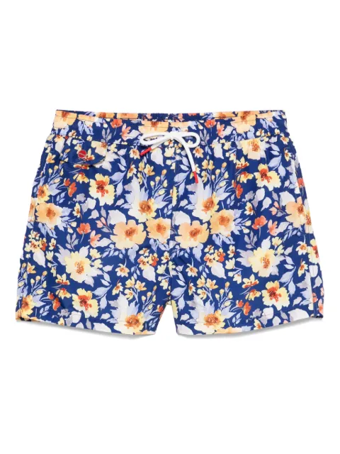 Kiton shorts de playa con estampado floral