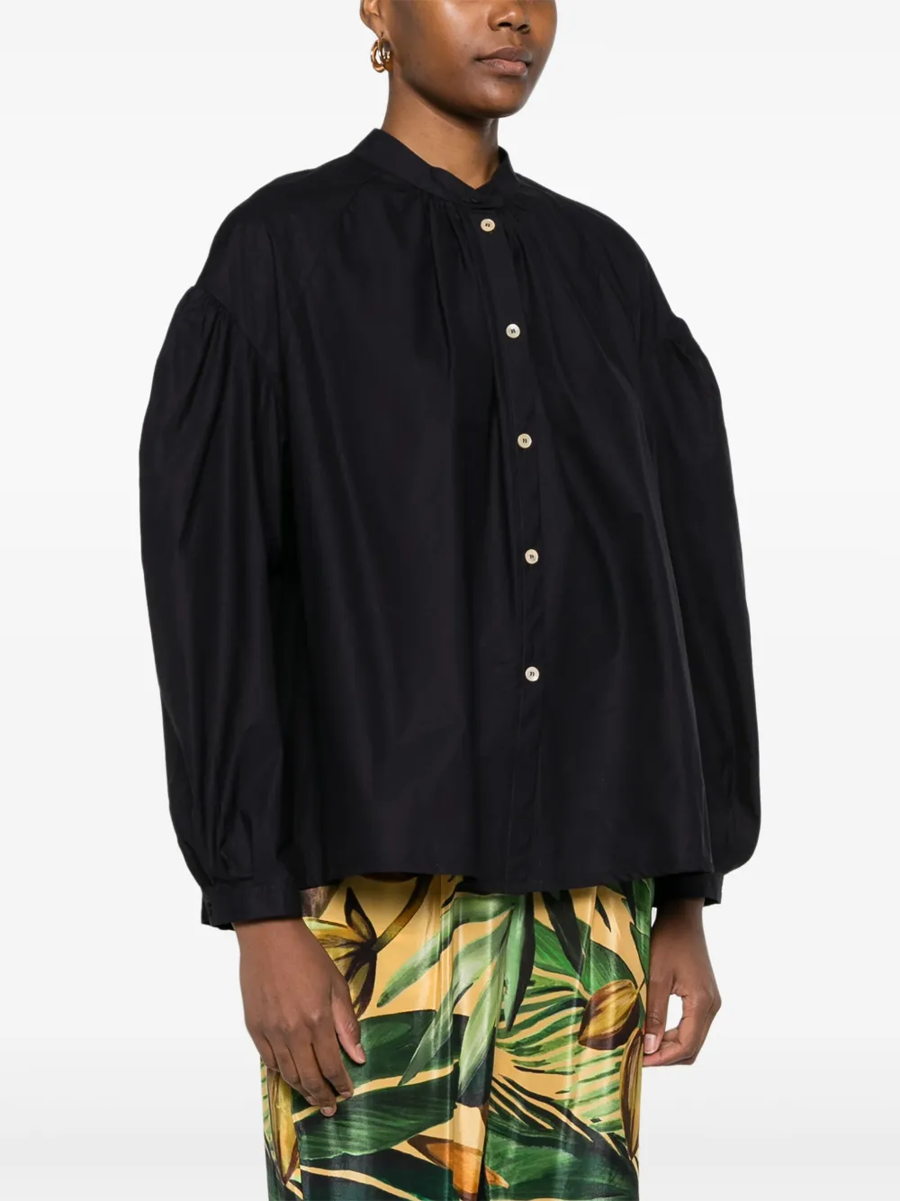 Shop Forte Forte Cotton Blouse In Blau