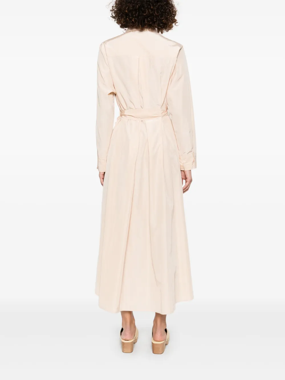 Shop Forte Forte Belted Maxi Dress In Neutrals