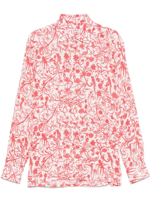 Kiton tropical-print shirt