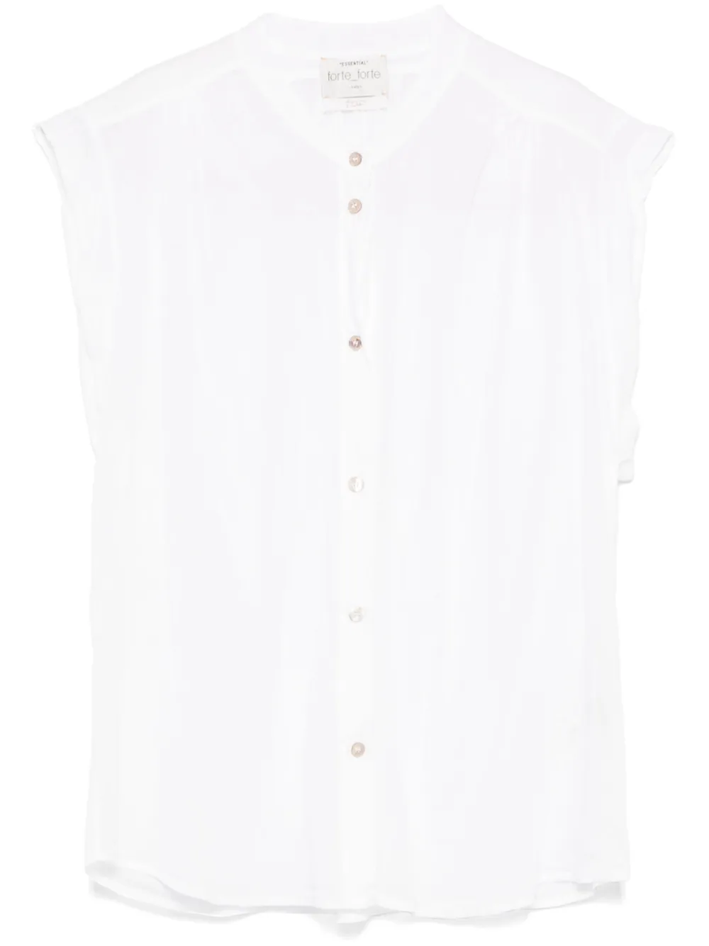 Shop Forte Forte Short-sleeve Blouse In White