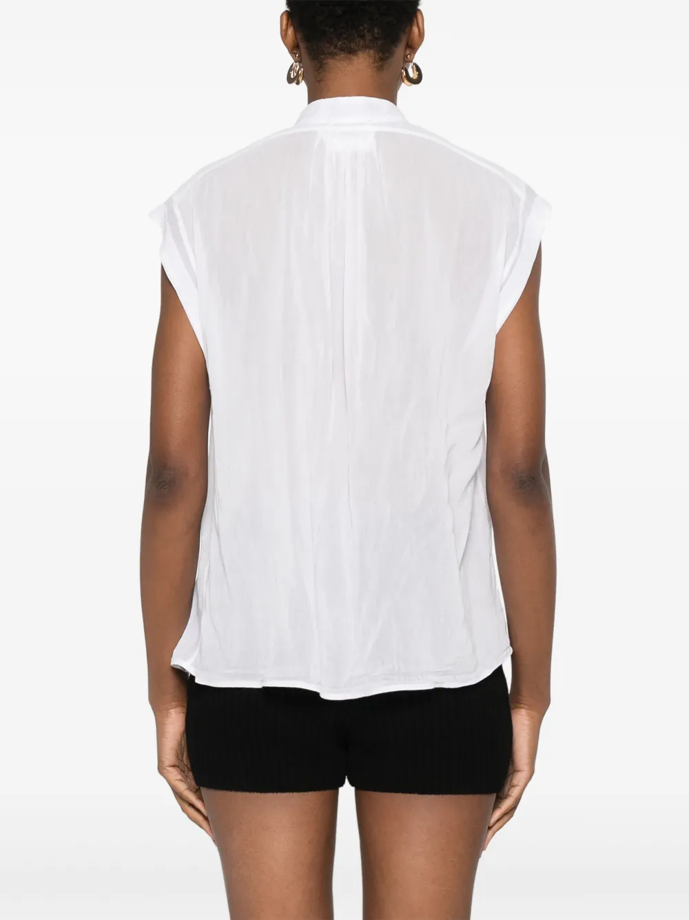Shop Forte Forte Short-sleeve Blouse In White