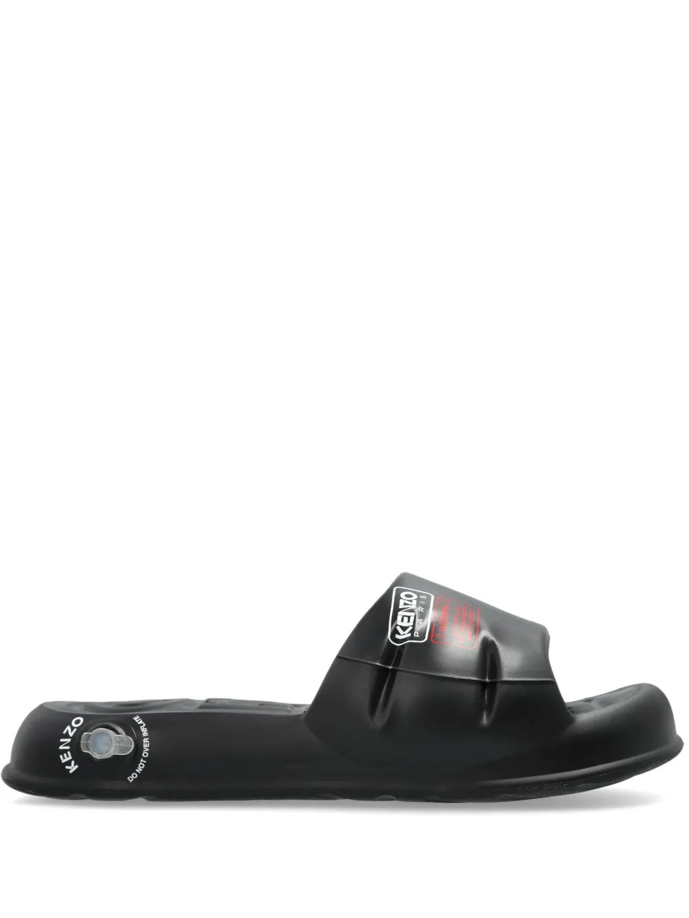 Kenzo Slippers met logoprint Zwart