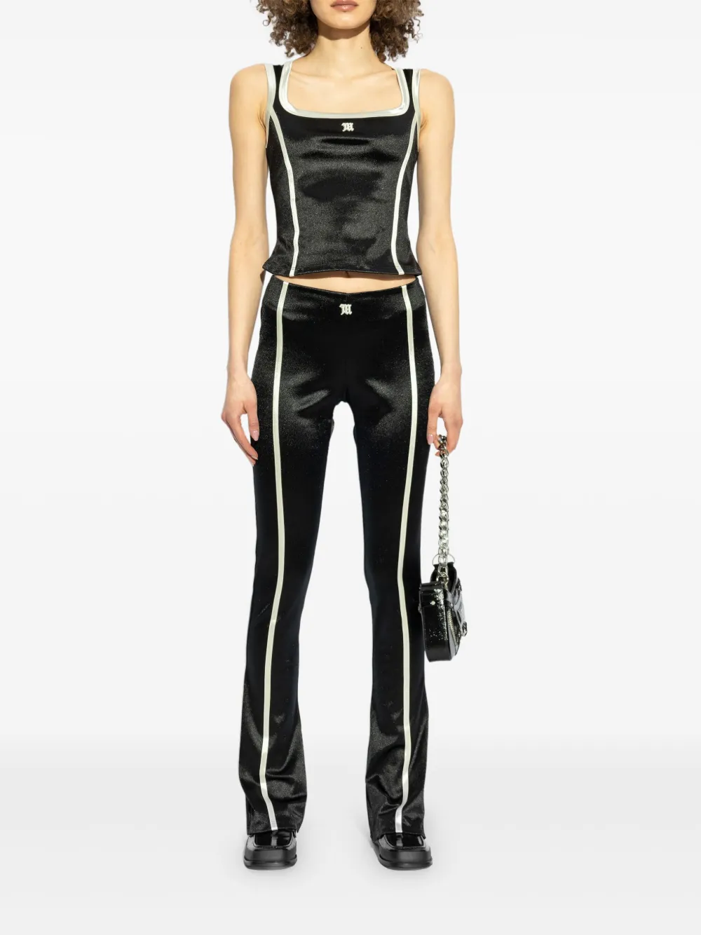 MISBHV logo satin tank top - Zwart