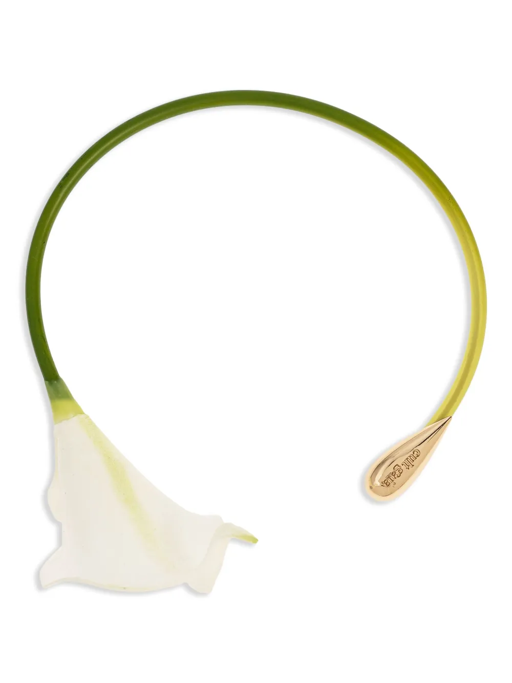 Cult Gaia Calla Lily Choker Necklace In White