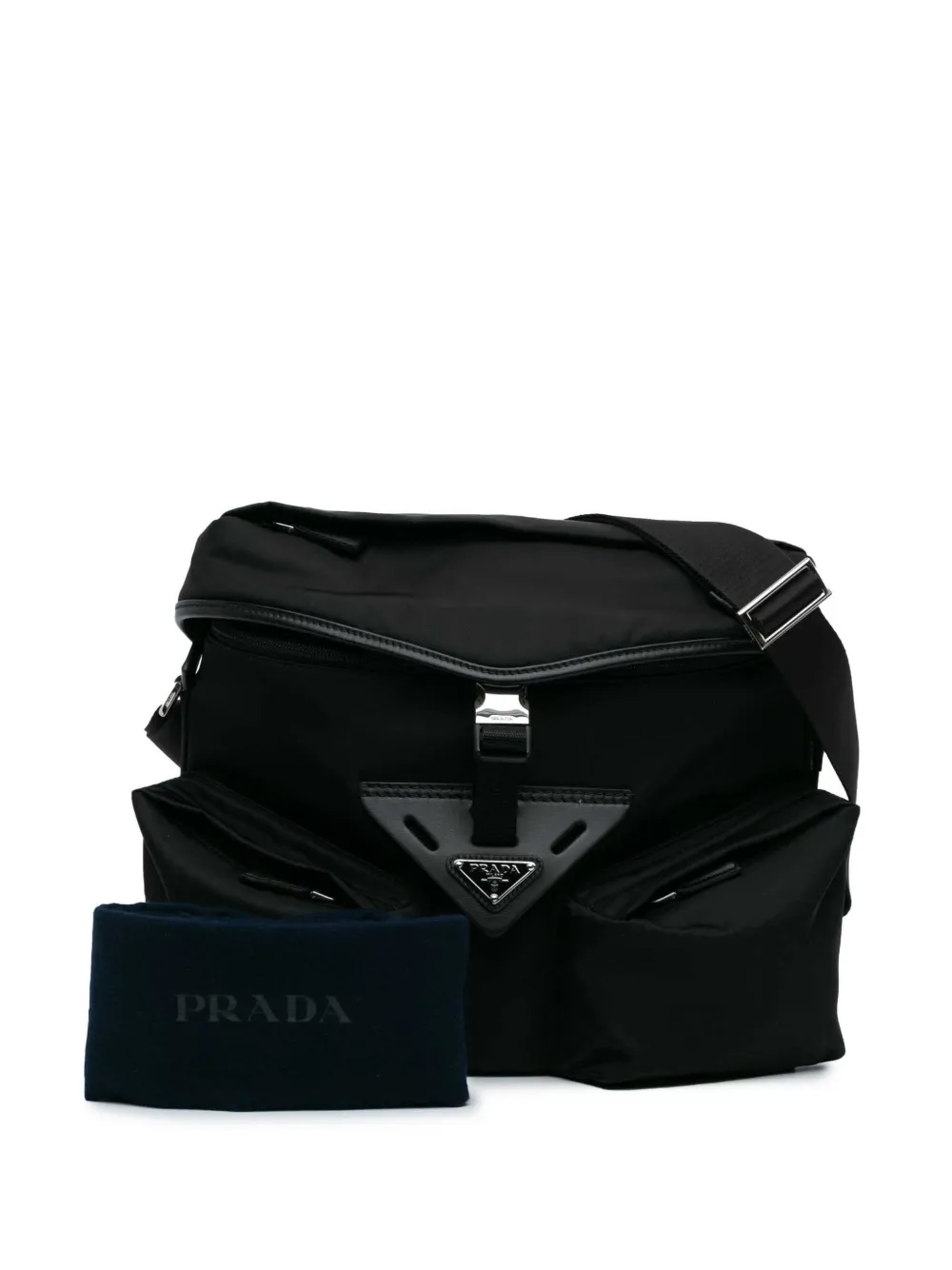Prada Pre-Owned 2013-2024 Re-Nylon And Vitello shoulder bag - Zwart