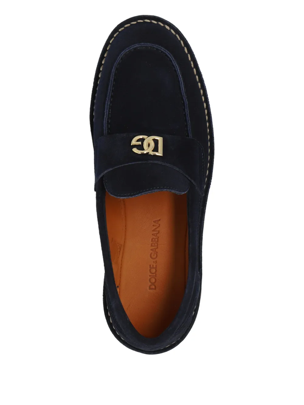 Dolce & Gabbana logo-plaque loafers Blue