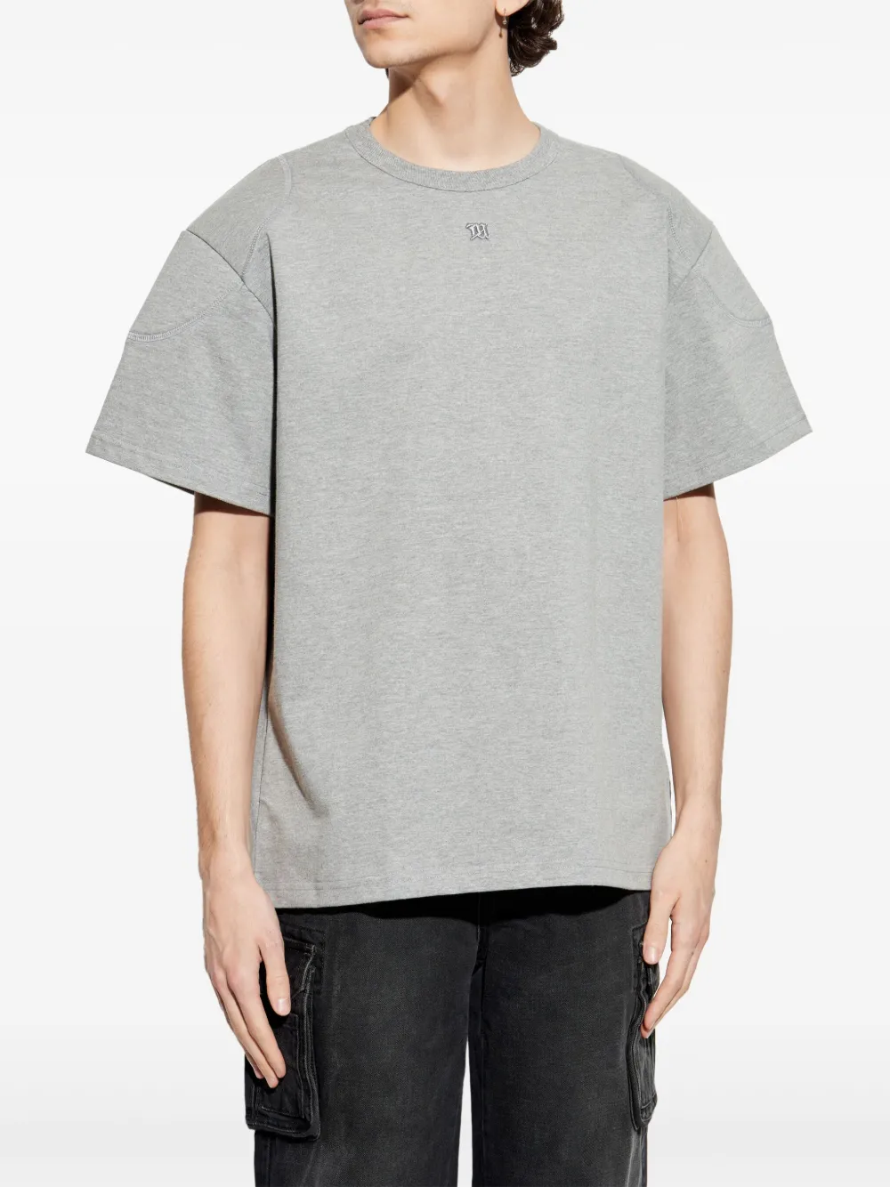 MISBHV Katoenen T-shirt met geborduurd logo Grijs