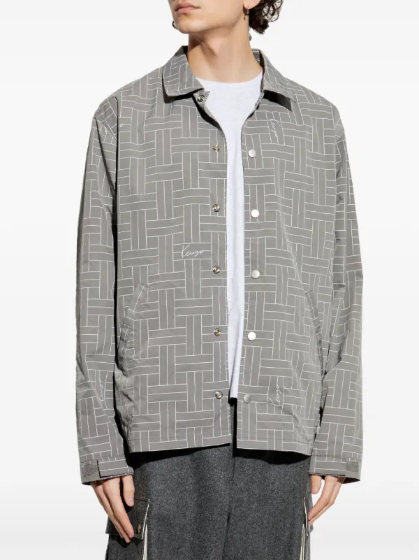 Kenzo Weave シャツジャケット | グレー | FARFETCH JP