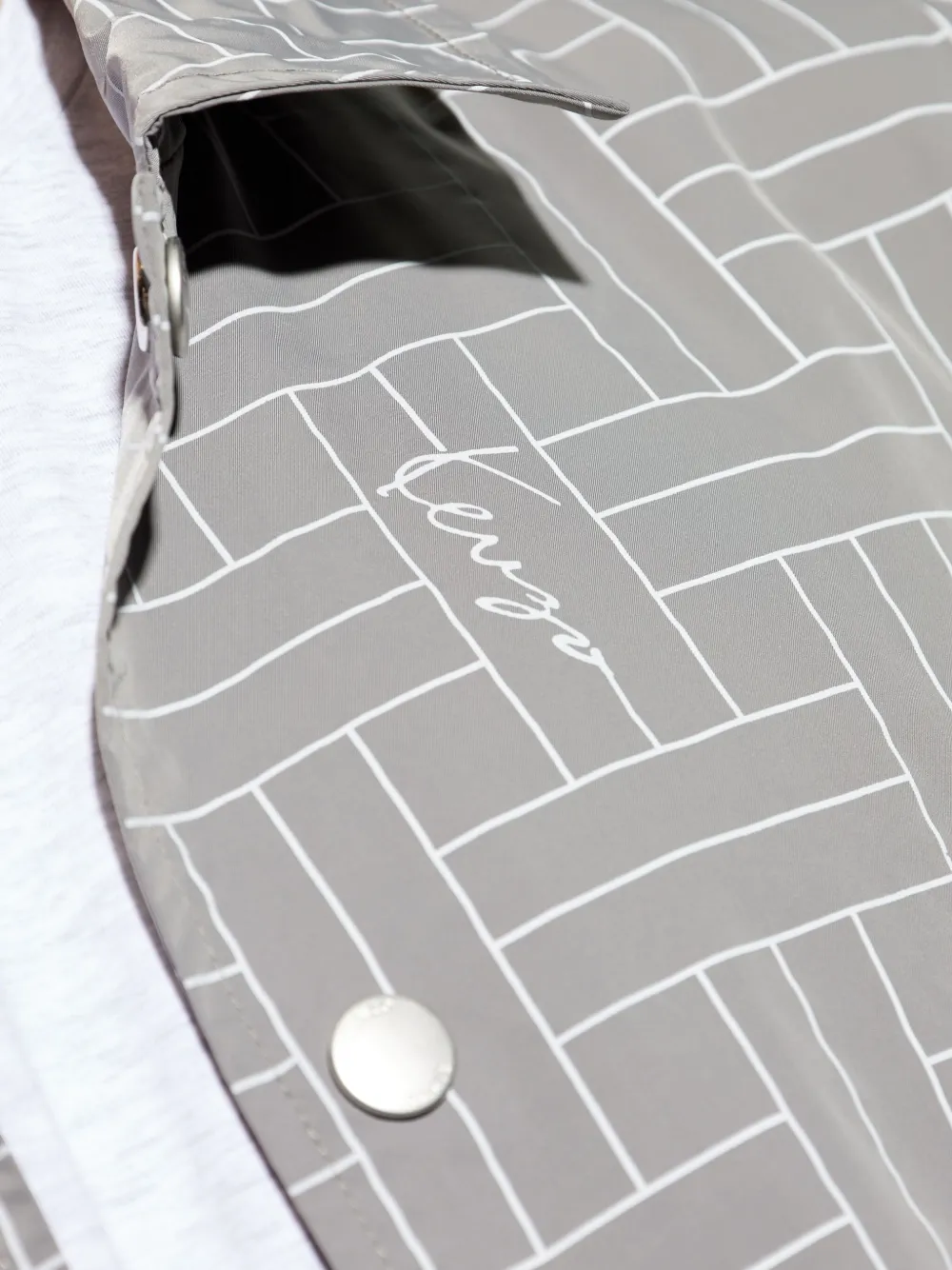 Kenzo Weave shirtjack Grijs