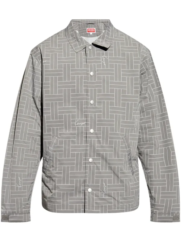 Kenzo Weave シャツジャケット | グレー | FARFETCH JP
