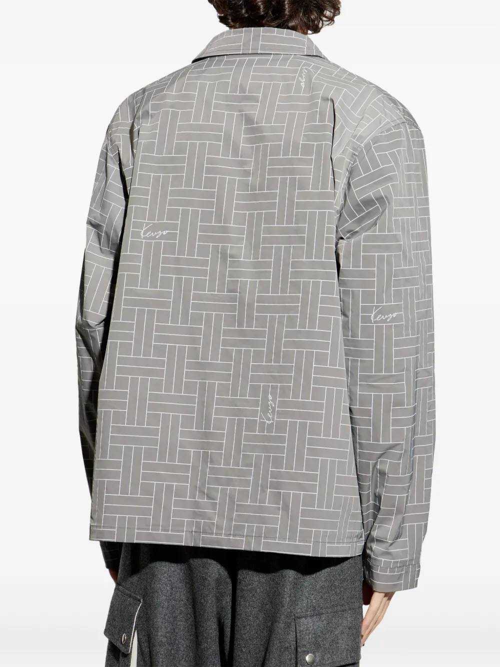 Kenzo Weave shirtjack Grijs