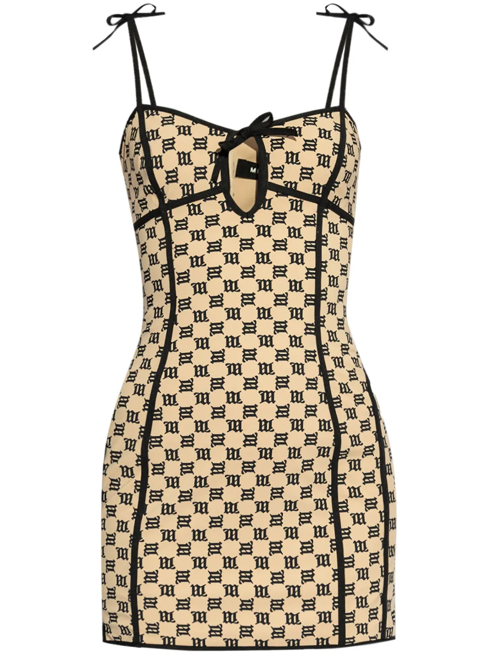 MISBHV robe courte à imprimé monogrammé | marron | Image 1