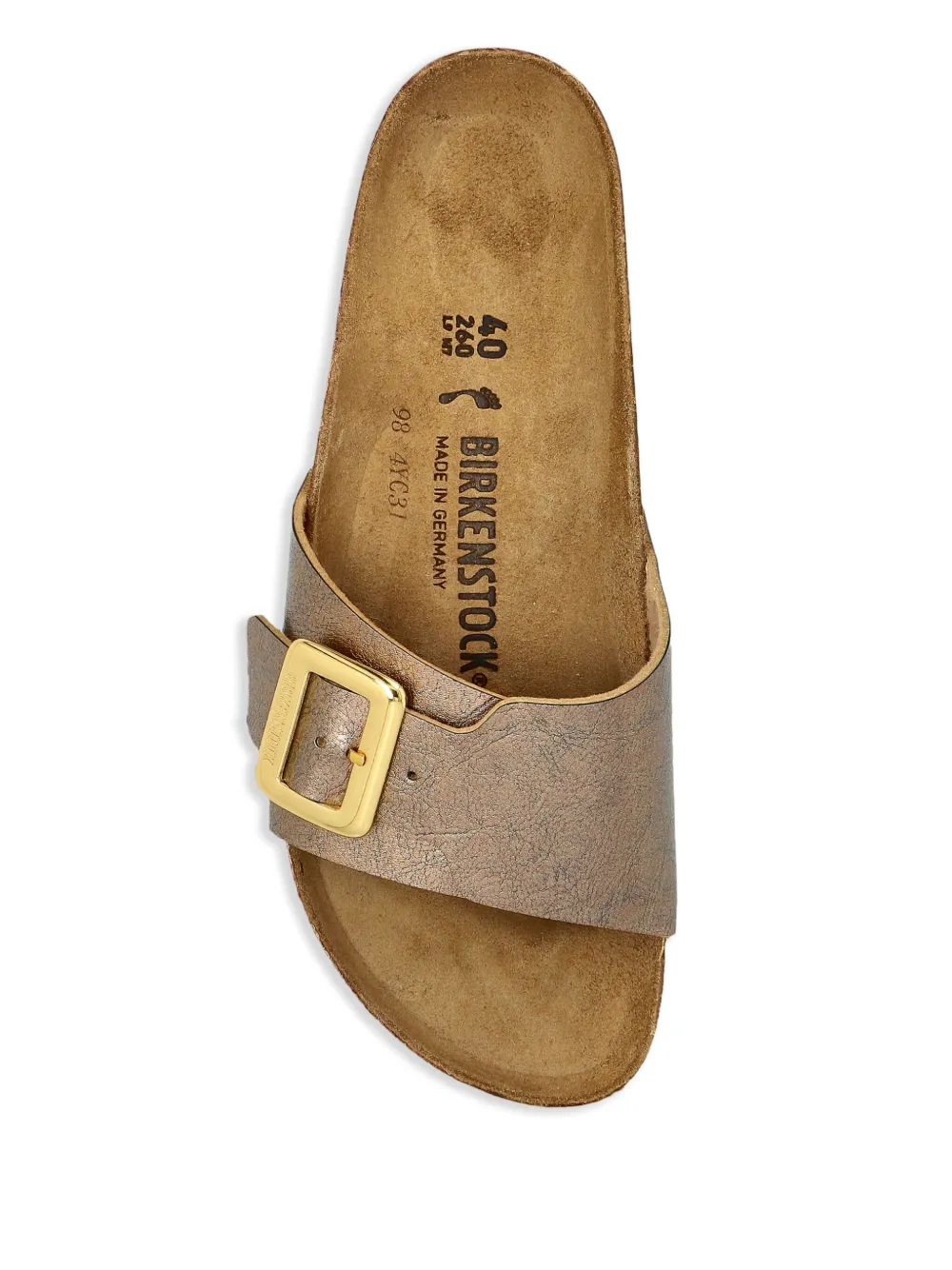 Birkenstock Madrid Big Buckle slides Silver