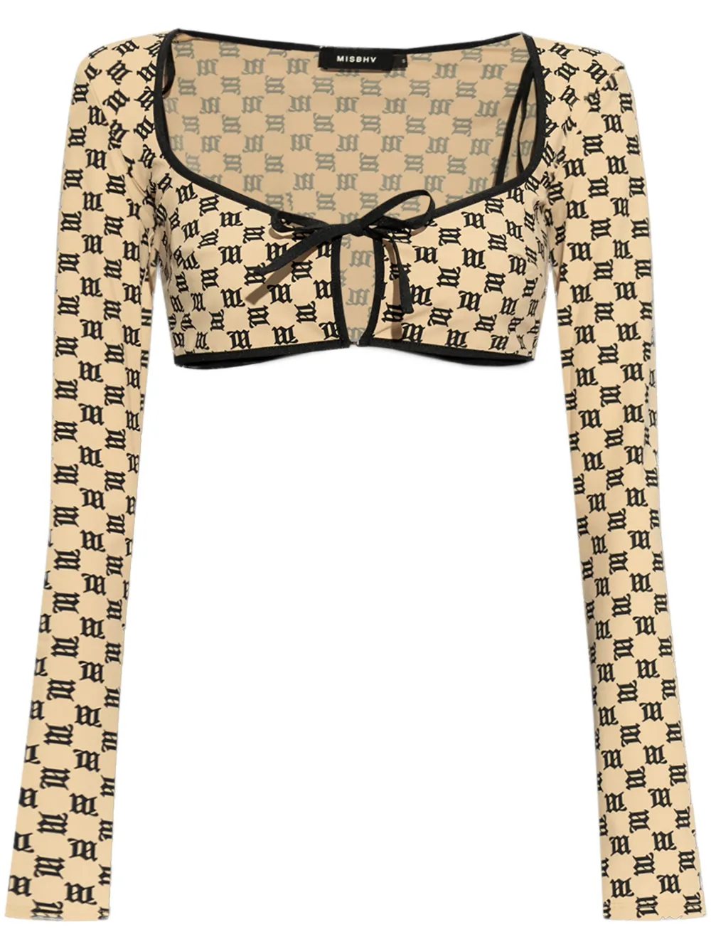 MISBHV monogram crop top | Brown | Image 1