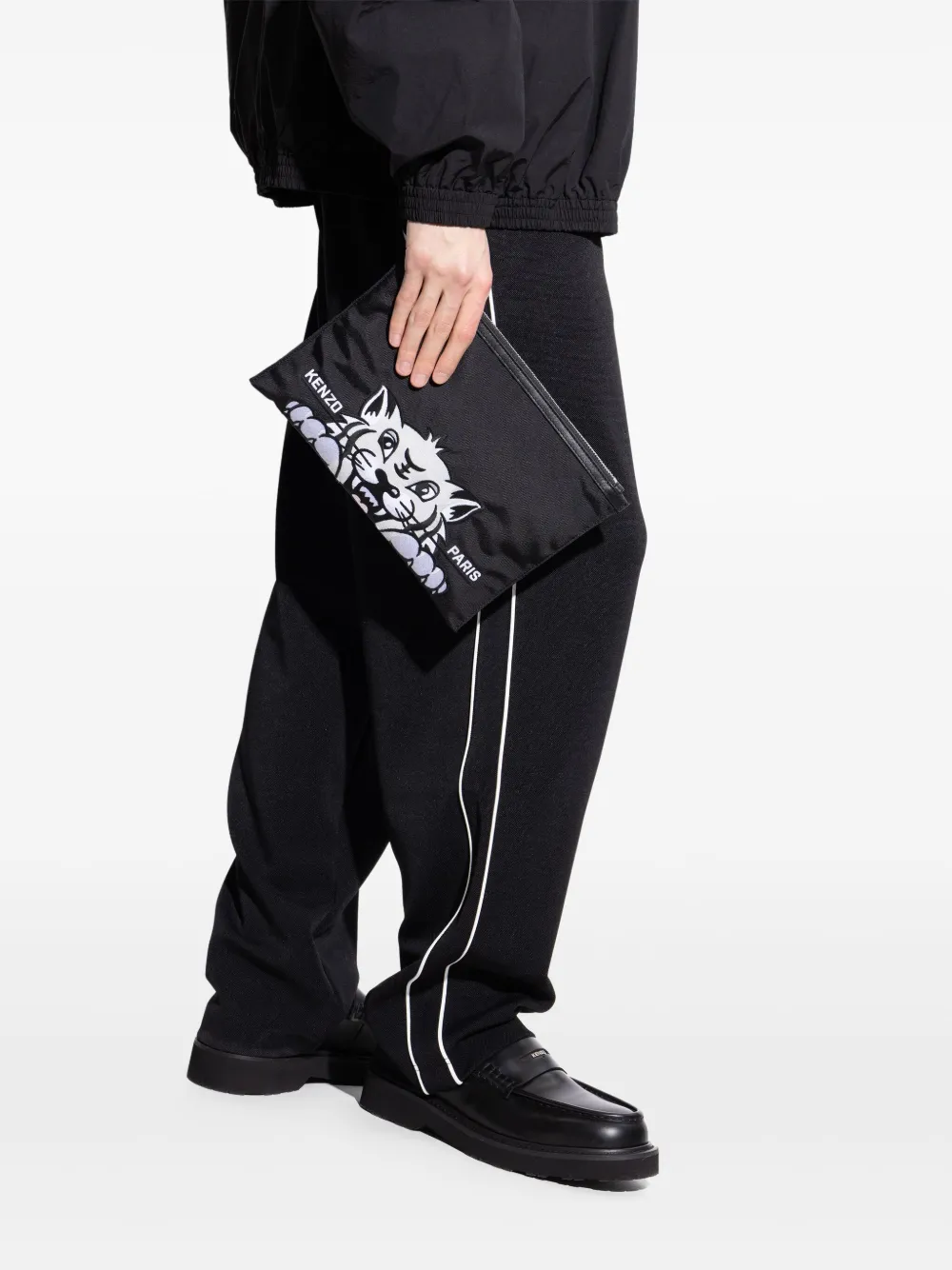 Kenzo Varsity clutch - Zwart