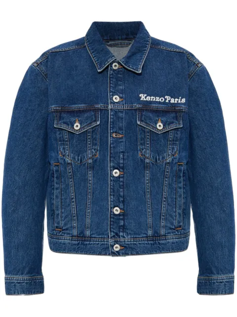 Kenzo logo-embroidered denim jacket 