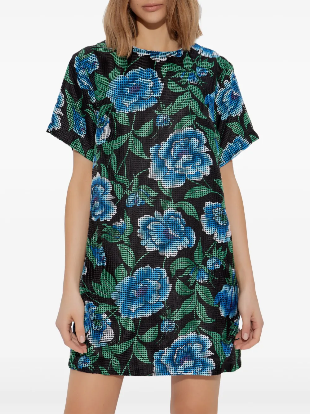 Kenzo Peonies mini-jurk - Zwart