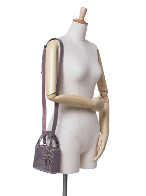 Christian Dior Pre-Owned 2015 Micro Patent Microcannage Lady Dior satchel EJIJWBJQAD6SO872 - 1