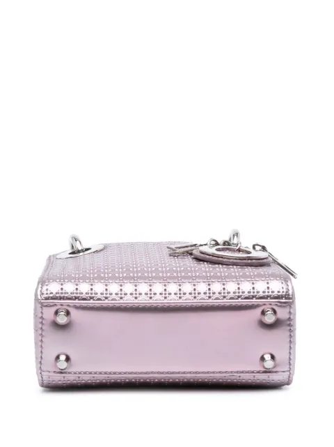 Christian Dior Pre-Owned 2015 Micro Patent Microcannage Lady Dior satchel EJIJWBJQAD6SO872 - 3