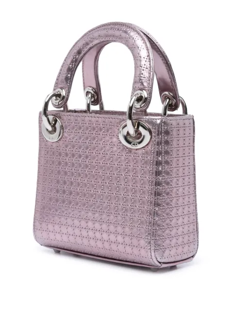 Christian Dior Pre-Owned 2015 Micro Patent Microcannage Lady Dior satchel EJIJWBJQAD6SO872 - 2