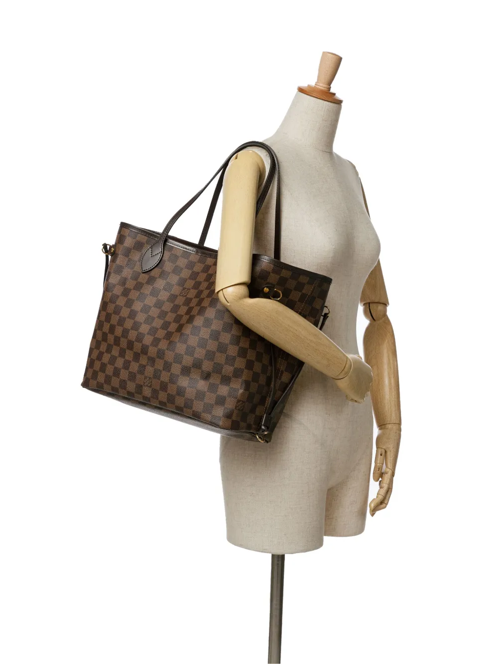 Louis Vuitton Pre-Owned 2021 Damier Ebene Neverfull MM tote bag - Bruin
