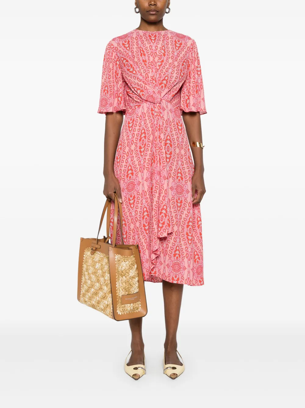 ETRO Flared midi-jurk - Roze