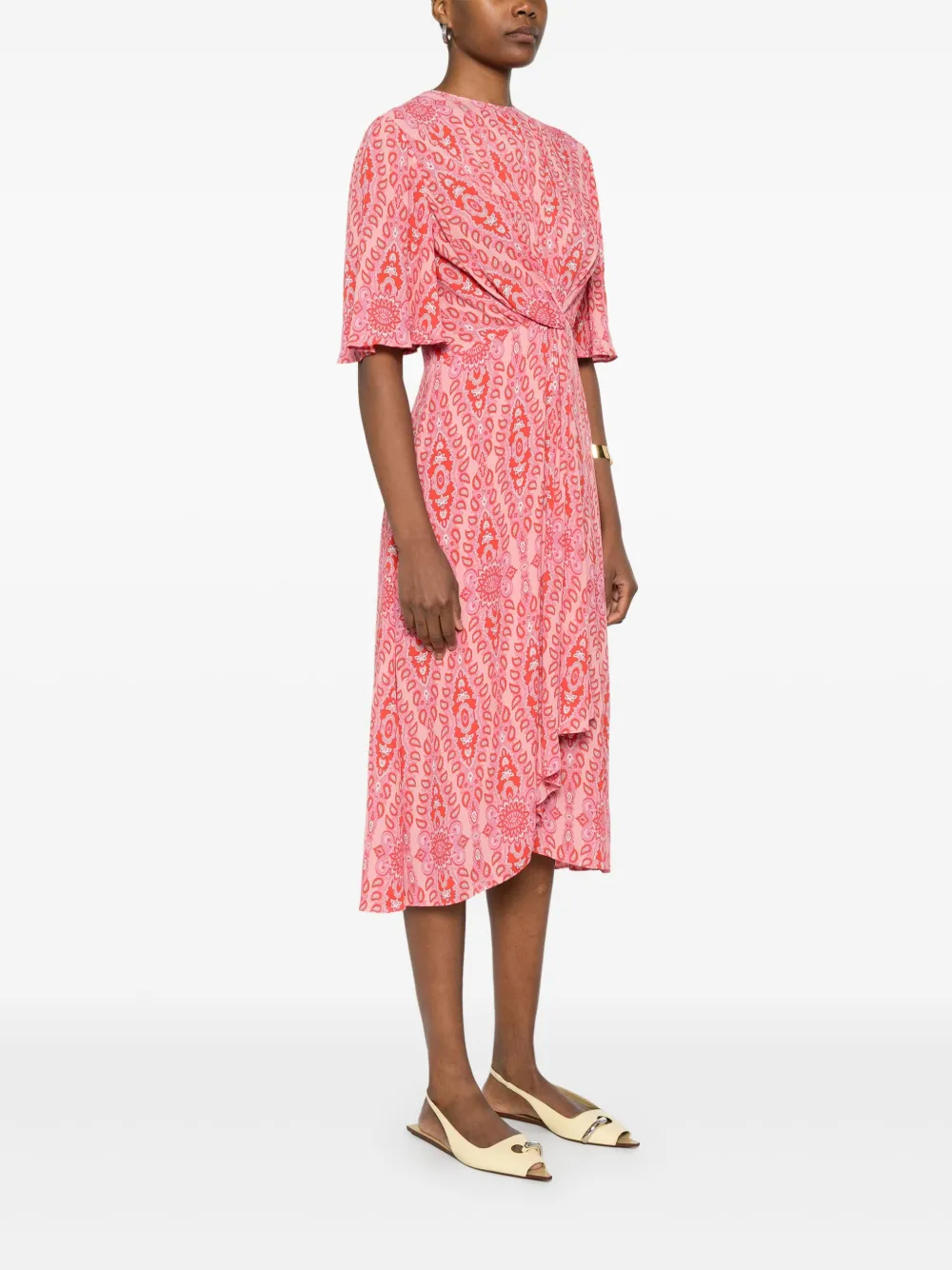 ETRO Flared midi-jurk Roze