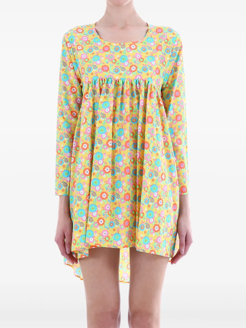 Jeremy Scott Minikleid mit Blumen-Print | Gelb | Image 1