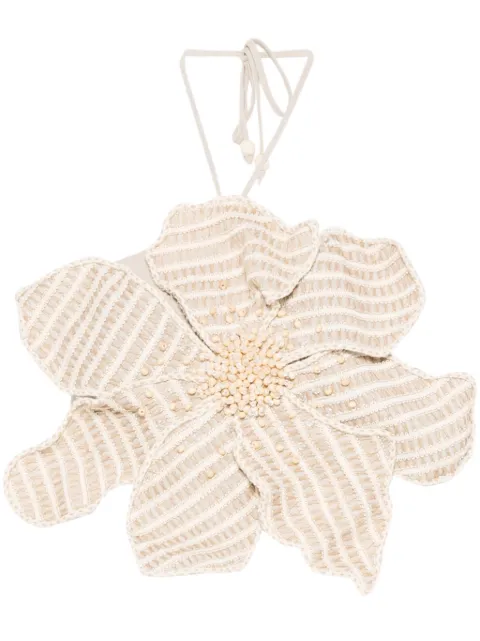 PatBO floral-appliqué top