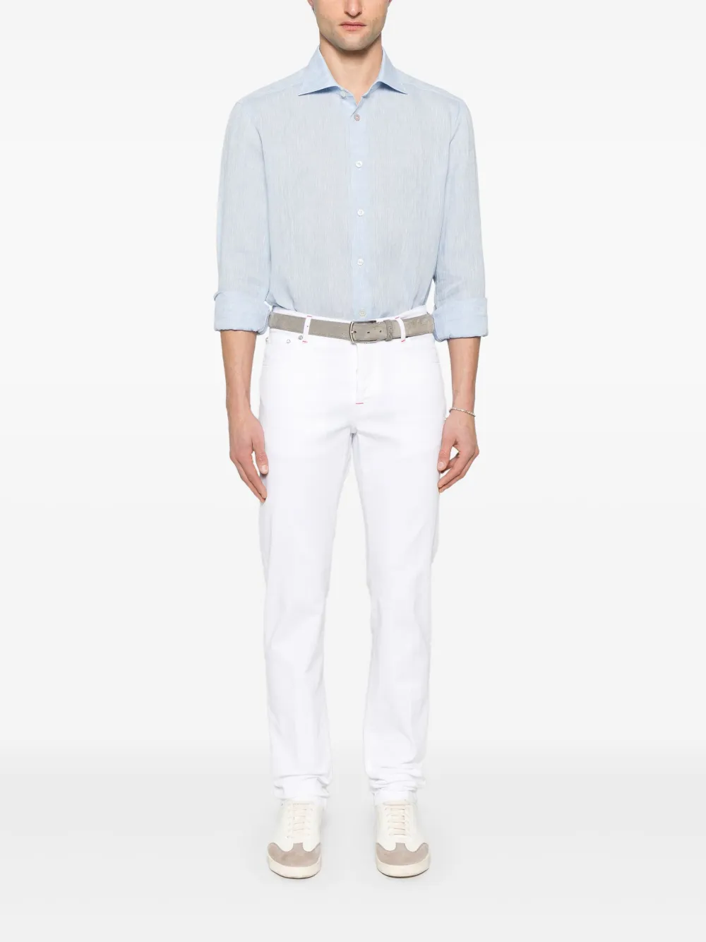 Kiton Katoenen broek - Wit