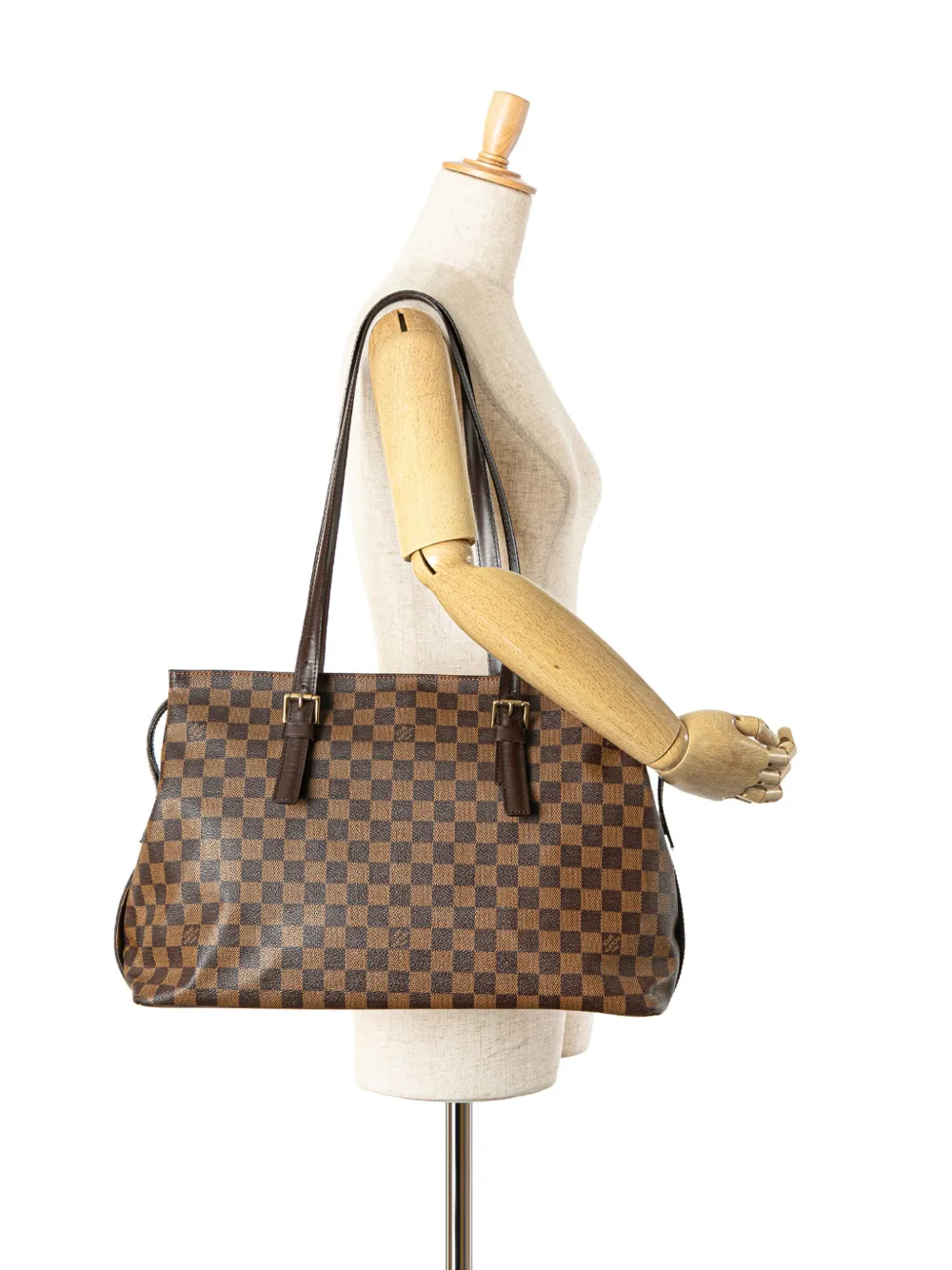Louis Vuitton Pre-Owned 2001 Damier Ebene Chelsea shoulder bag - Bruin