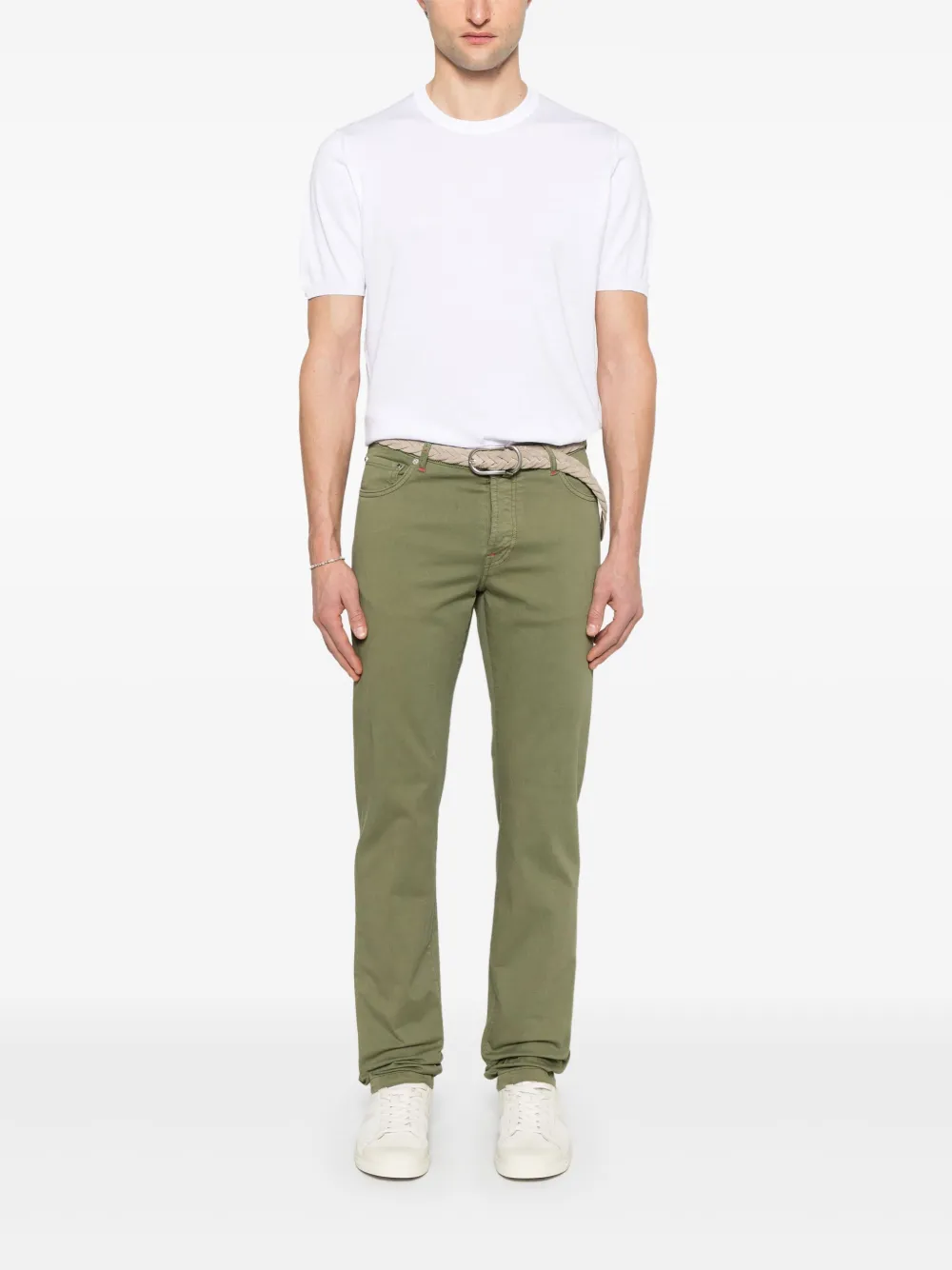 Kiton Katoenen T-shirt - Wit