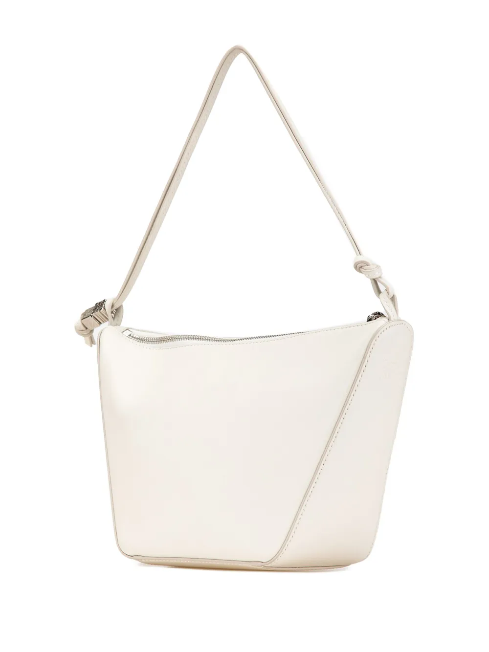 Pre-owned Loewe Hammock 迷你皮质水饺斜挎包（2023年典藏款） In White