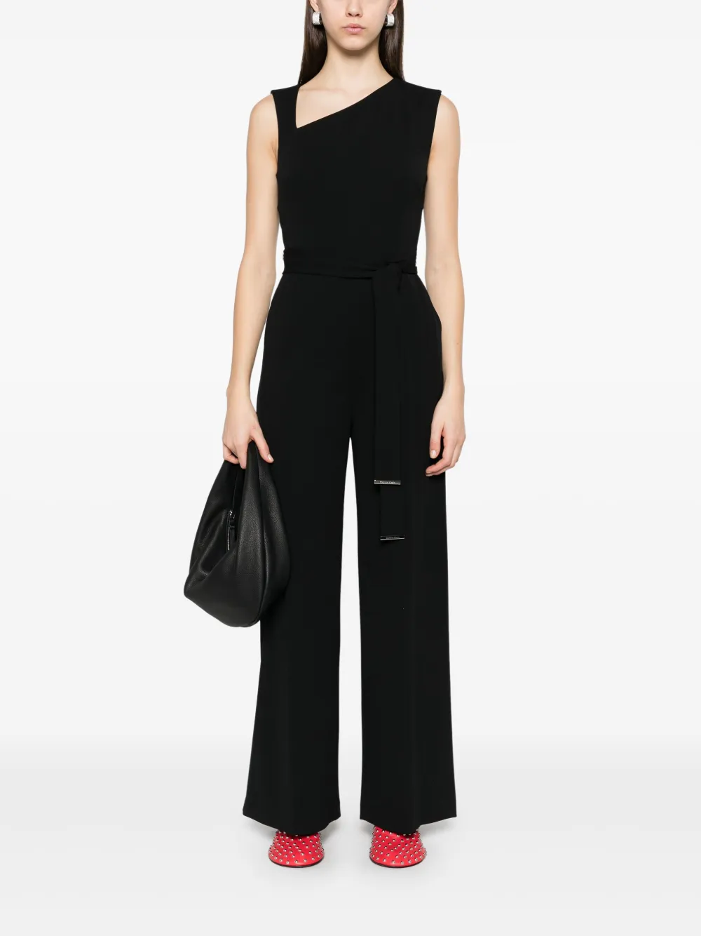 Calvin Klein Crêpe jumpsuit - Zwart